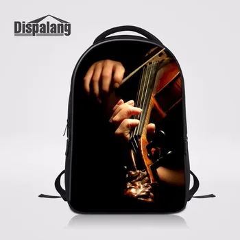 

Dispalang Musical Violin Prints College Student School Bookbag Large Capacity Women School Backpacks Computer Laptop Backpack