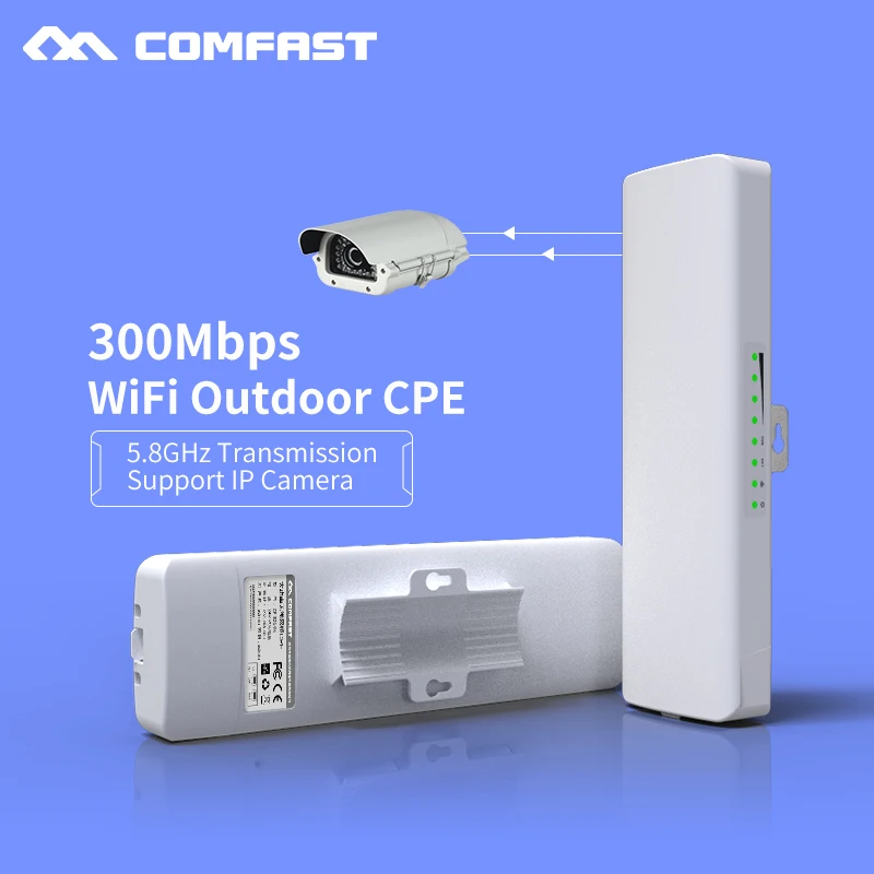 

2pcs Wireless CPE 300Mbps 5.8G Comfast CF-E312A Outdoor Waterproof Antenna HIGH POWER AP Wifi Router Access Point Amplifier