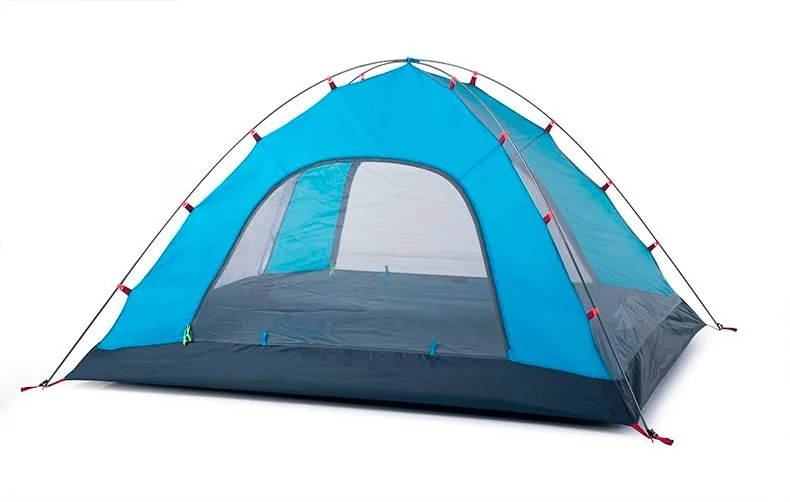Открытый 3 человека Пеший Туризм Кемпинг Палатка Сверхлегкий нейлон Силиконовые двойной слой Водонепроницаемый 210 т Палатки путешествий
