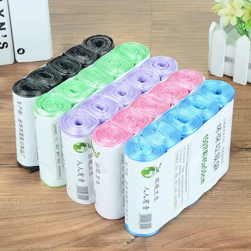 

5rolls(30pcs/roll) Good Quality Thicken Kitchen Trash Garbage Bags Rubbish Bucket Trash Can Home Kitchen Cleaning Tools - random