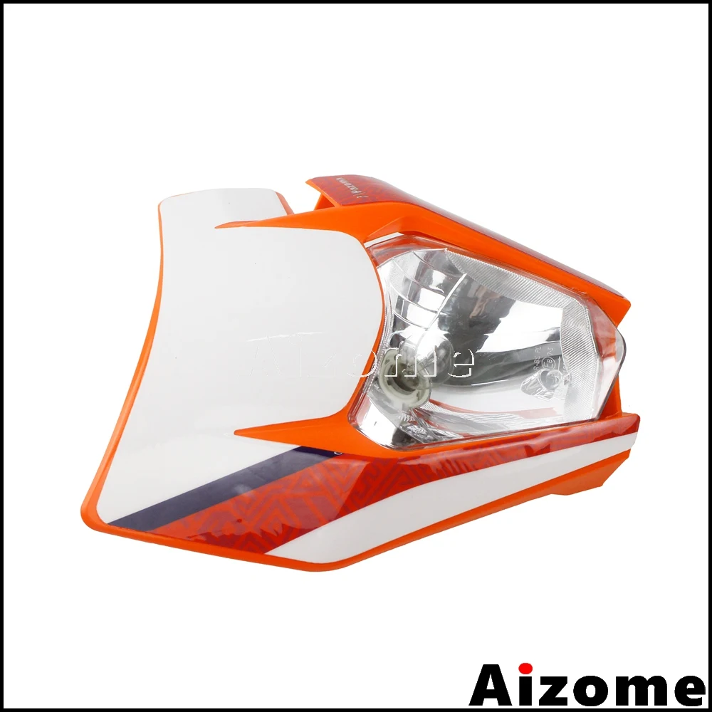 Оранжевый Универсальный Enduro обтекаемые фары для XC EXC250 350 XCF 300 500 W 450 EXC F шесть дней