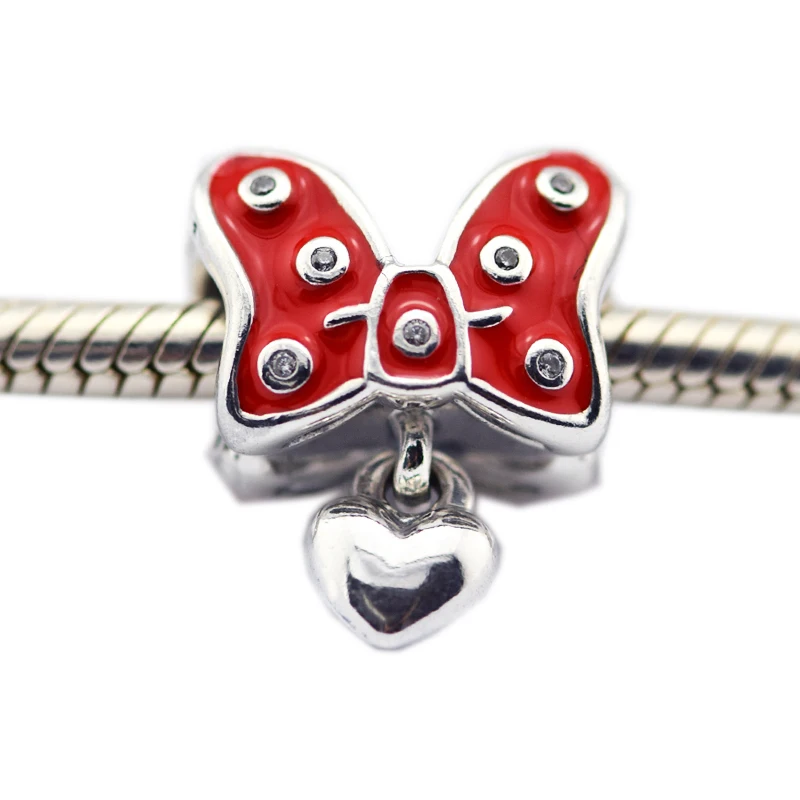 DIY бусины для изготовления ювелирных изделий из стерлингового серебра-ювелирные изделия Минь проложить украшение-бант Подвески Серебро 925 Berloque Perles для женщин