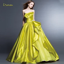 Элегантное loverxu вечернее платье без бретелей бальные платья Потрясающие аппликацией без рукавов с рюшами развертки поезд на шнуровке для выпускного вечера вечерние платья