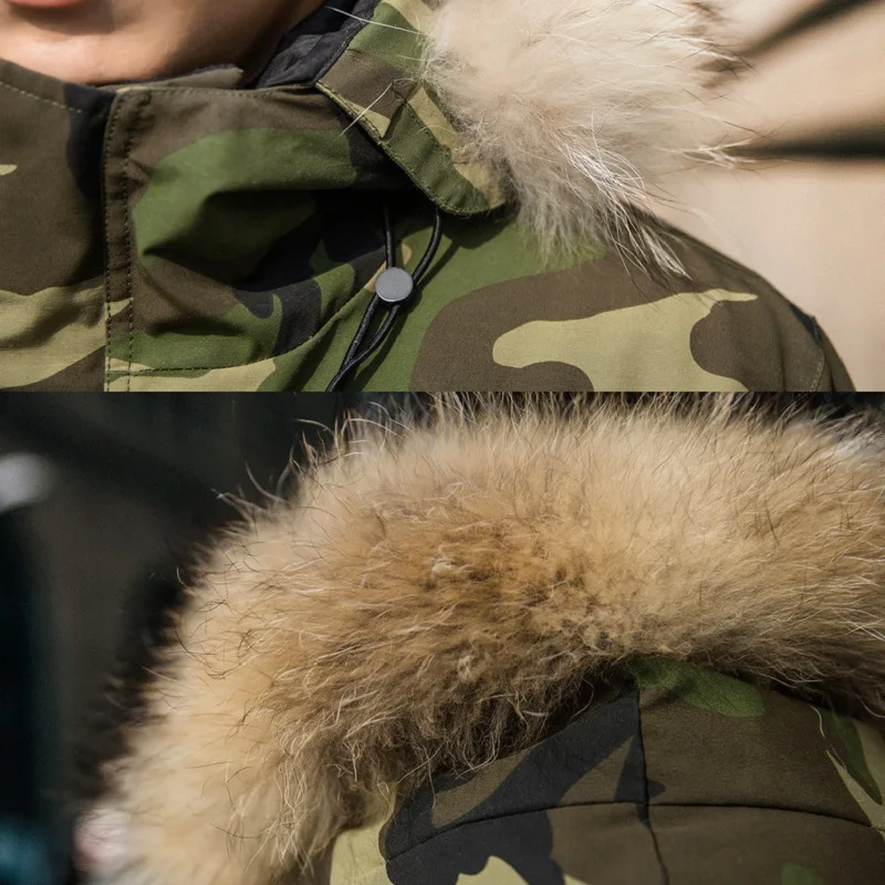 NO.1 DARA 2018 brand clothing jackets thick keep warm men is down jacket high quality fur collar hooded down jacket winter coat