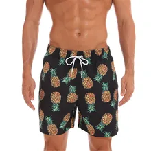 CHAMSGEND2019 летние мужские Пляжные штаны Свободные повседневные шорты для серфинга модные пляжные плавки с принтом ананаса