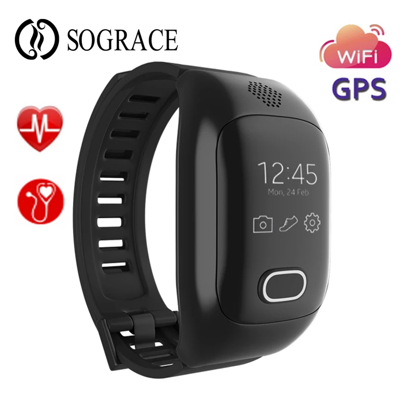 

8PCS New Elderly Smart Wristband SOS Call Help Fall Down Reminder Smart Bracelet Heart Rate Blood Pressure Monitor Smart Band