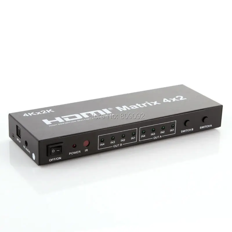 4x2 HDMI True матричный коммутатор Splitter селектор Дистанционное управление 3D/4 К 1080 P 4-2 -out