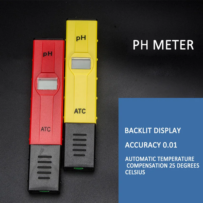 High Accuracy Digital Pocket pH Meter Tester with ATC Backlit LCD 0 14