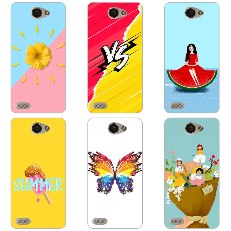 

Phone Case For LG L Bello 2 II X150 Cases Butterfly flowers Cartoon Dog Cat Painted Patterned Cover For LG Max X155 X 155 case