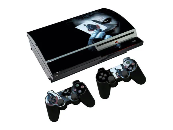 Best Price Joker Vinyl Skin Sticker Protector for Sony PS3 fat for PlayStation 3 with 2pcs Controllers skins Stickers #279