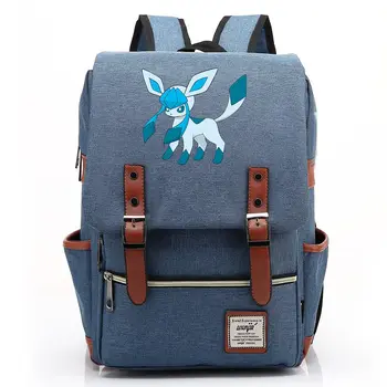 

14 16 Inch Glaceon Givrali Glaziola School Bag Bookbag Wo Backpack Men Boys Girls Students Laptop Bag belt buckle Flip cover