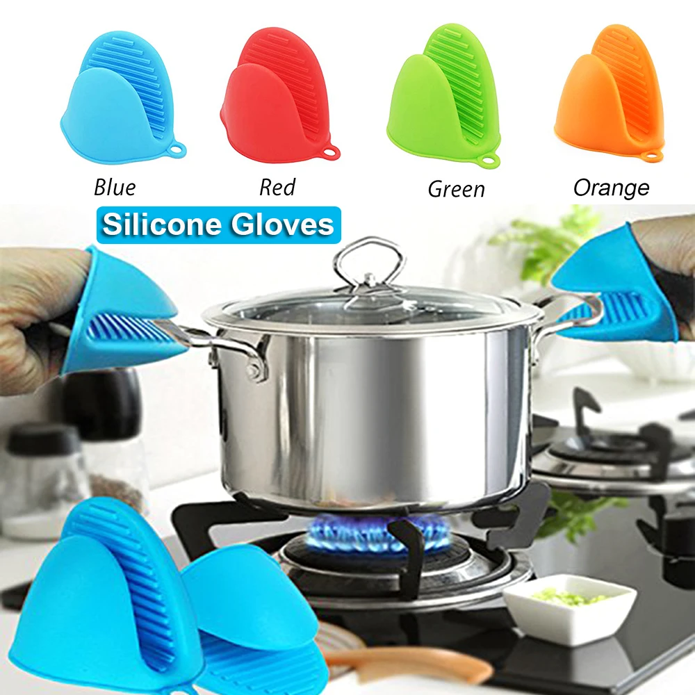 

Silicone Heat Resistant Oven Sleeves Clips Anti-slip Pot Bowel Holder Clip Cooking Baking Oven Mitts 1Pcs
