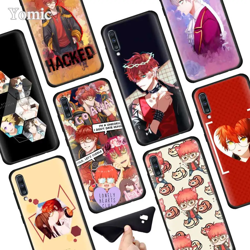 

707 Mystic Messenger Silicone Soft Phone Case for Samsung Galaxy A50 A40 A70 A30 A20 A80 A6 A7 A8 Plus 2018 Back Case