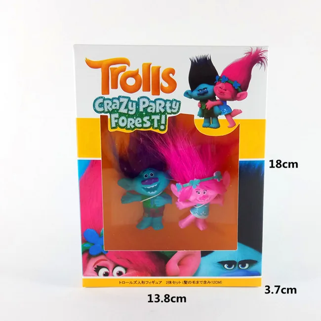 2017 Trolls Anime Action Poppy Branch Plastic Vinyl Glue Model Figure Home Car Party Decoration Man
