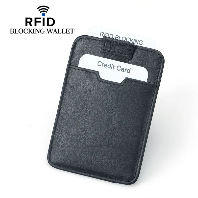 Новый мужской держатель для карт s Rfid кошельки из натуральной кожи блокирующий