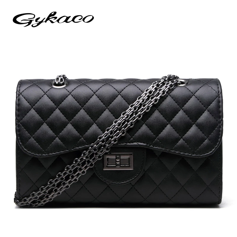 

Gykaeo Brand Luxury Handbags Women Bags Designer Small Chains Plaid Shoulder Bag Ladies Casual Leather Messenger Bags Sac A Main