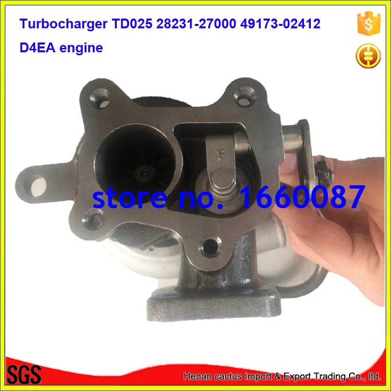 

TD025 turbo charger 28231 27000 49173-02410 49173-02412 turbocharger turbo parts for hyundai or kia D4EA engine