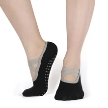 Нескользящие спортивные носки для йоги, тапочки для женщин, хлопковые женские носки для пилатеса, защита балета, профессиональные носки для йоги, танцев