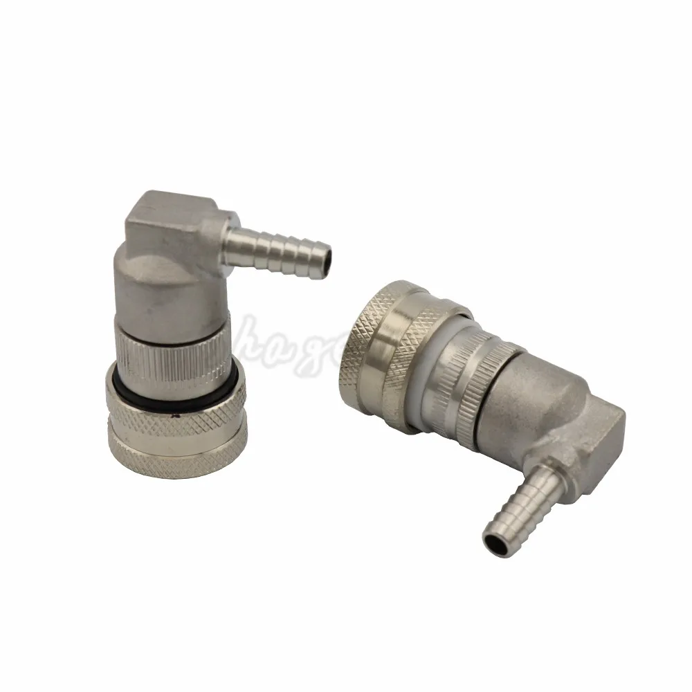 2Pcs Cornelius corny keg Stainless Steel Dispense Ball Lock Liquid & Gas Disconnect with 14inch Barb For Homebrew Beer Keg (5)