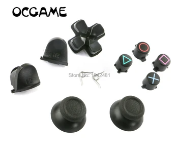 

OCGAME 2sets/lot Black Full Sets Replacement Parts Buttons For PS4 Controller repair parts