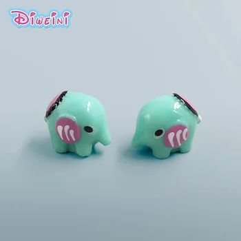 

Blue Elephant Bonsai Mini cartoon animal model garden animal resin girl boy toy Miniature Figurine DIY Accessories Decoration