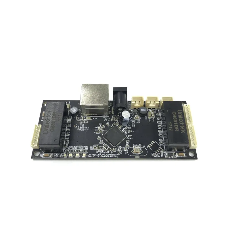 Промышленный Ethernet коммутатор модуль 10/100/1000 Мбит/с 4 порта PCBA плата OEM Авто