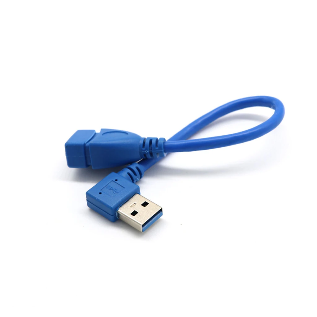 USB 3.0 Type A Left Angle 90Degree Extension Cable Male to Female Adapter