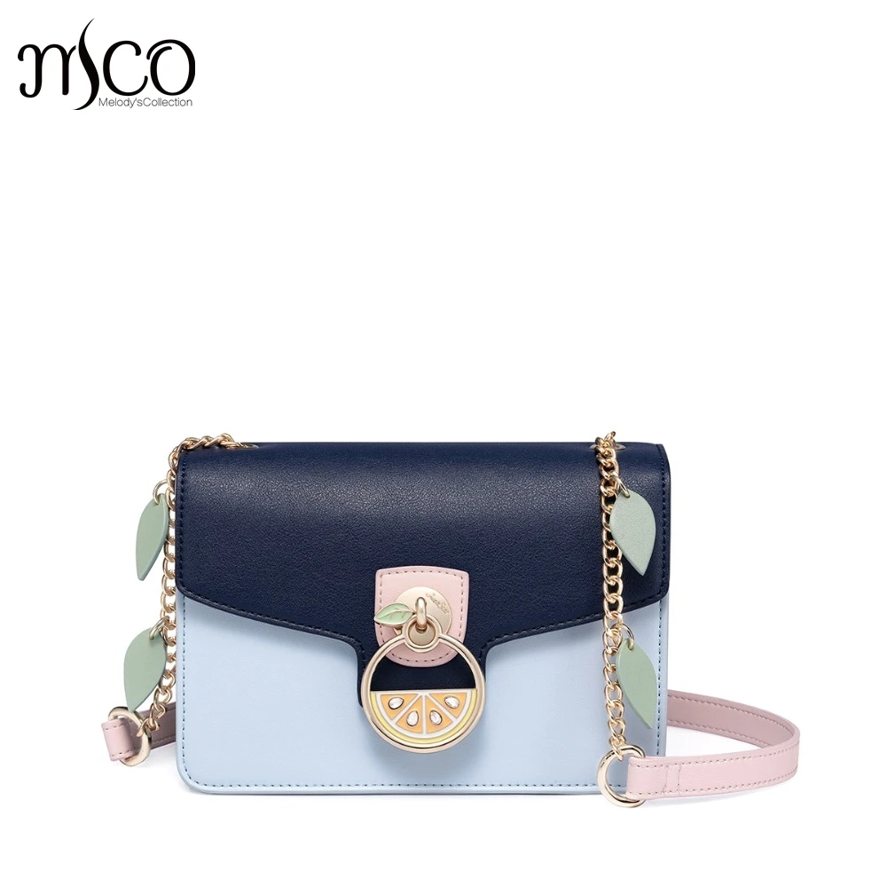 

Designer luxury Women's Leather Messenger Bags Ladies Fashion Fruit Chains Purse Female Flap Flower Panelled Crossbody Bags