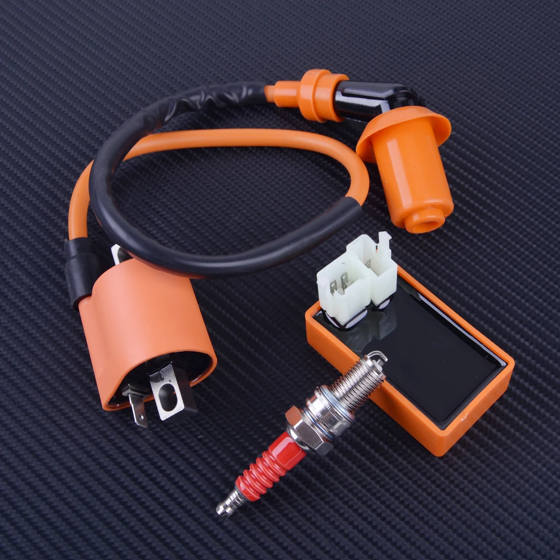 

beler AC CDI Spark Plug Ignition Coil Fit for CG 125 150 200 250cc ATV Quad Dirt Bike Replacement
