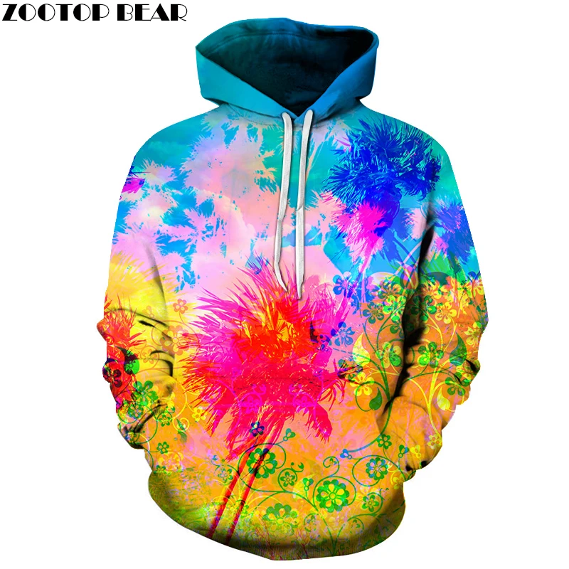 Colorful Splash paint 3D Sweatshirt Men Women Hoodies Hot Sale Quality Pullover 6XL Autumn Tracksuits Fashion Casual Jacket Coat | Мужская