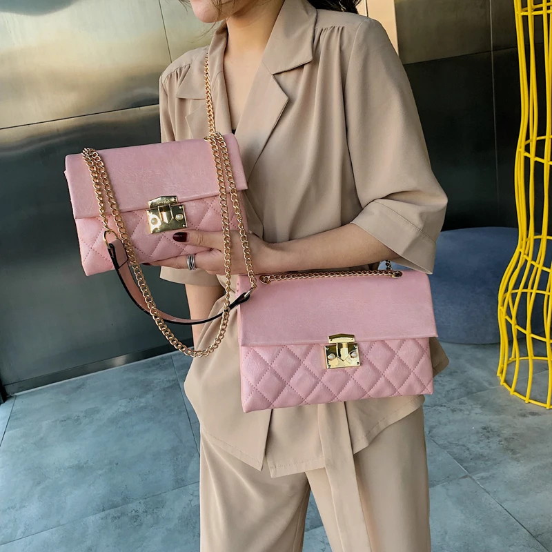 

Luxury Handbags Women Bags Designer Shoulder Vintage PU Leather Chain Clutch Bag Crossbody Bags For Women 2019 Sac Main Femme