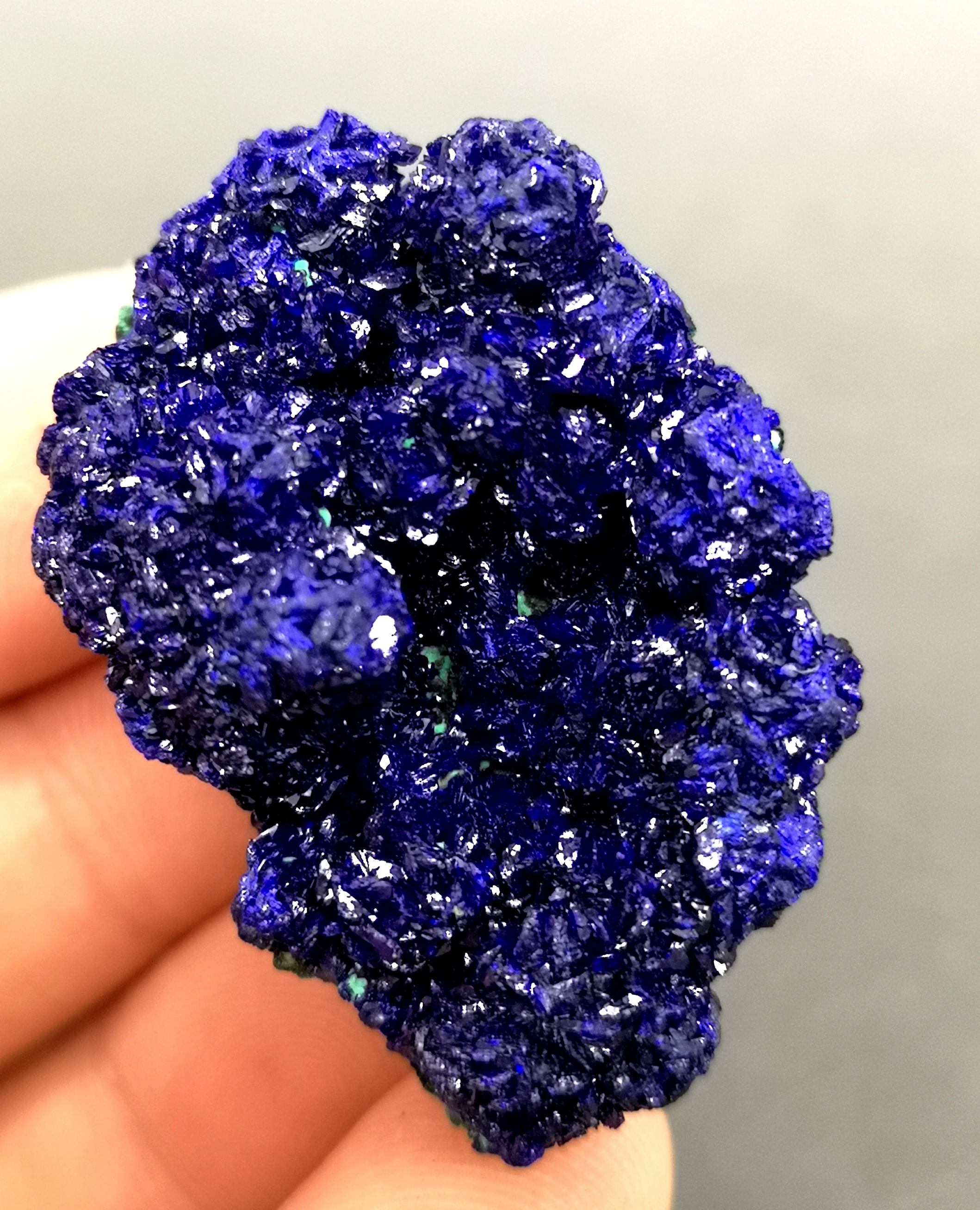 

Best! 18g Natural stone shiny azurite and malachite symbiotic mineral crystal specimens Stones and crystals from China