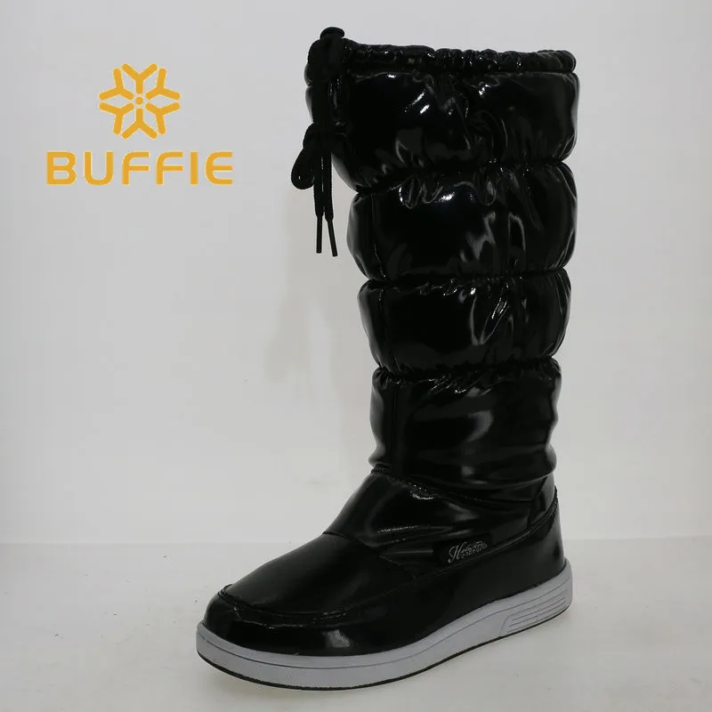 

High Boots Women long shoes Black boots knee-high shaft fashion lady bootie warm fur plus size free shipping top grade hot sell