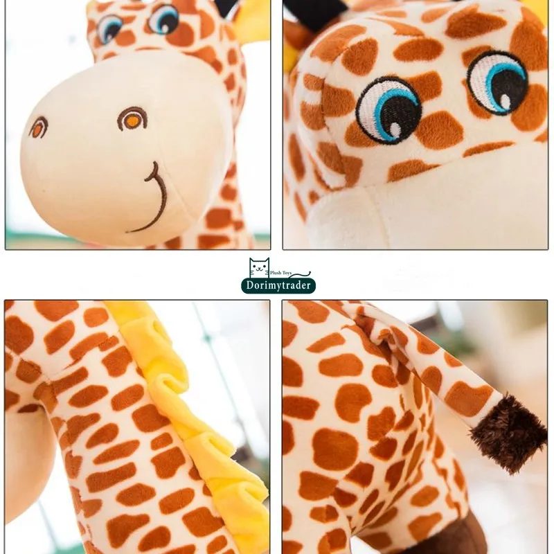 Dorimytrader New 100cm Giant Cute Soft Cartoon Giraffe Plush Toy Stuffed Animal Giraffe Doll Pillow Kids Play Toys Gift 39inches DY61686 (10)