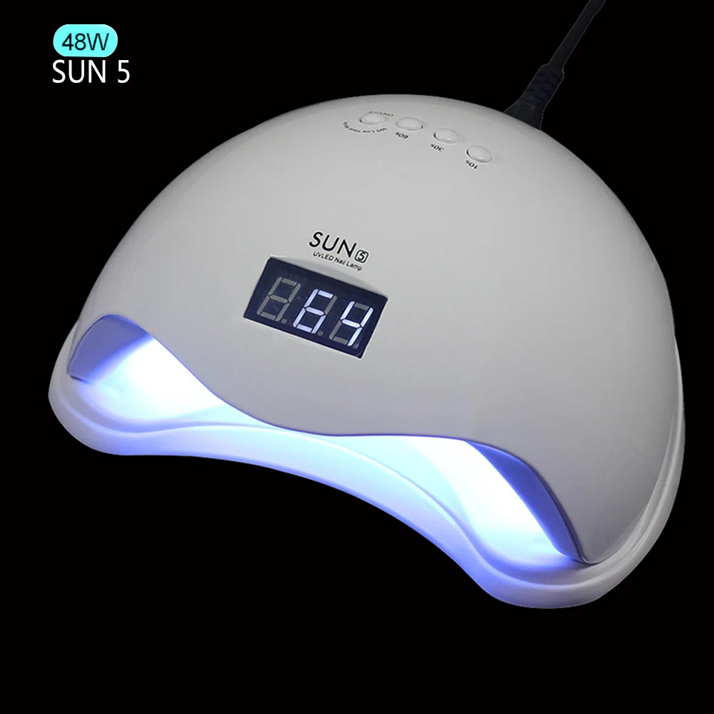 

Sun5 Nail Dryer 48W LED UV Lamp Nail Dryer Fingernail Toenail Gel Curing Manicure Machine Nail Art Salon Tool Automatic Sensing