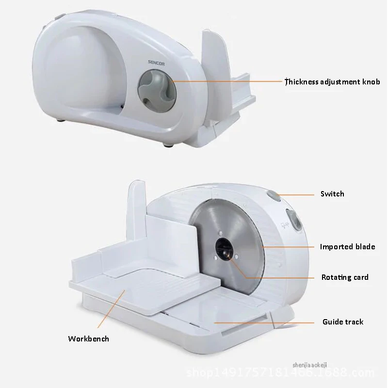 Бытовой электрический мясорубка машина Хлеб тосты еда Слайсеры Резак для замороженной говядины баранины ветчины овощной нарезки машина 1 шт