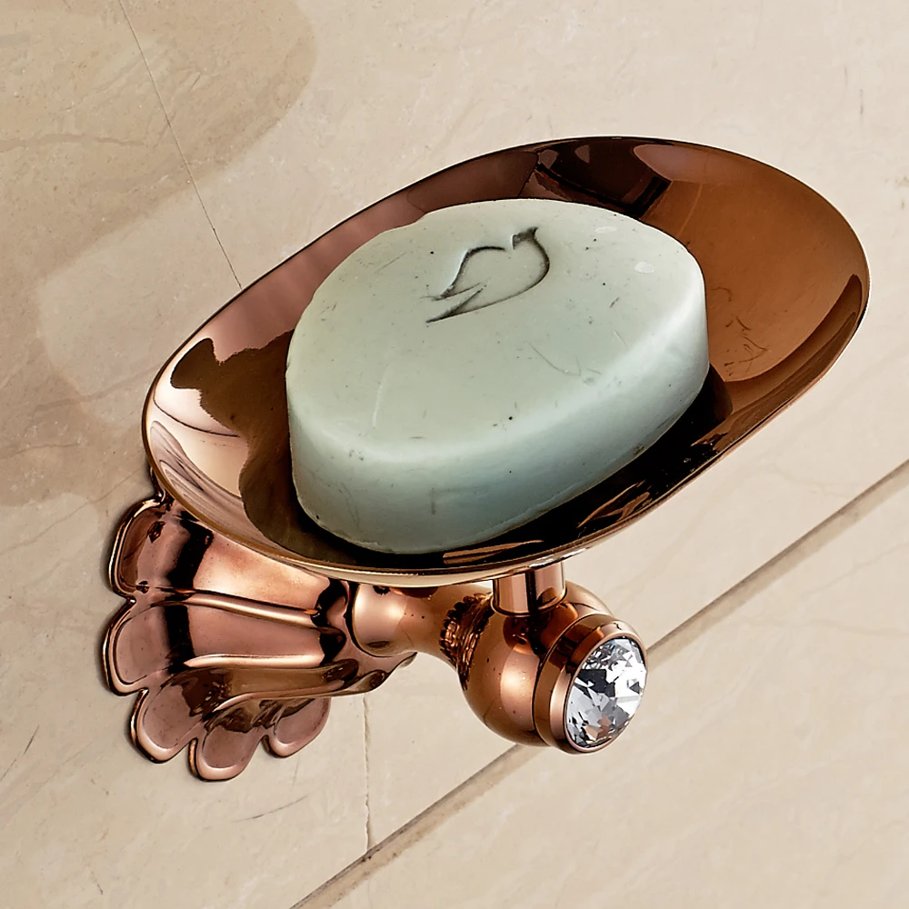 

Free Shipping Bathroom Soap Dispenser Wall Mounted Rose Gold Finished Wall Mounted