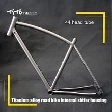 Free shipping !!! TiTo titanium new road bike frame 700C titanium road bicycle bent top tube internal shifter housing