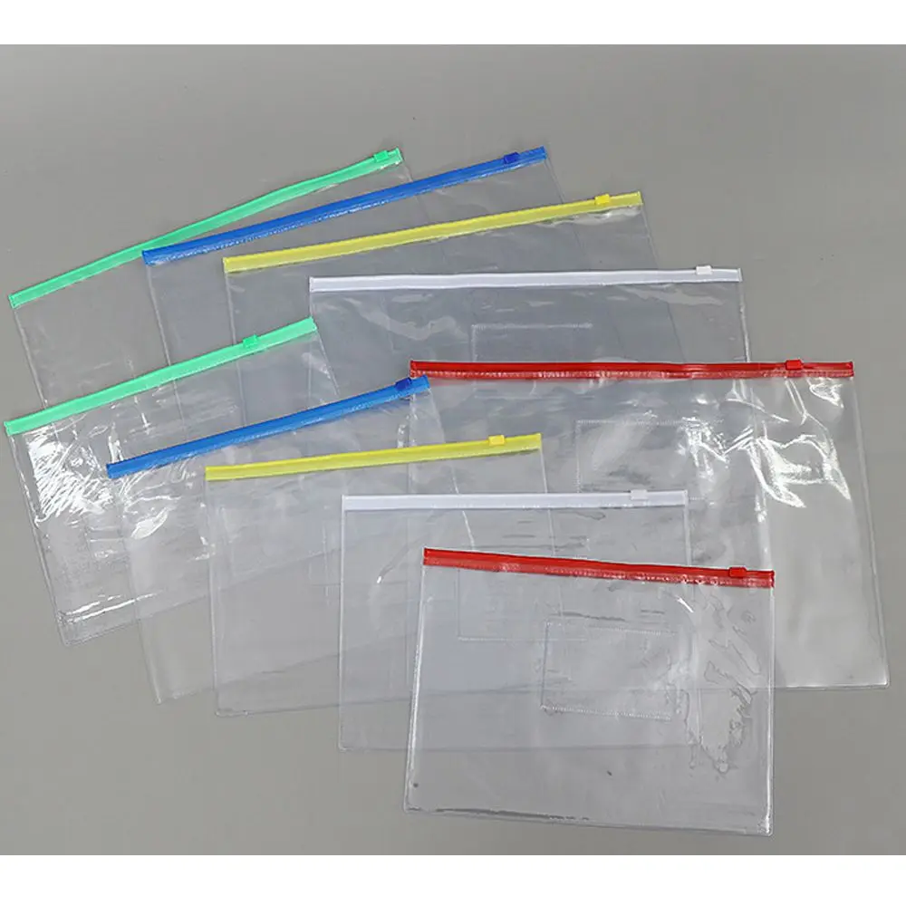 

PVC zipper bag transparent file bag information bag Waterproof stationery bag