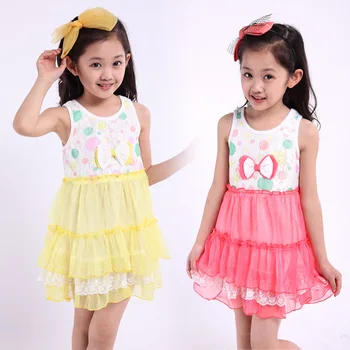 

Anlencool Free shipping children 's clothes summer dresses for girls dot sleeveless vest dress baby dress baby girl dress