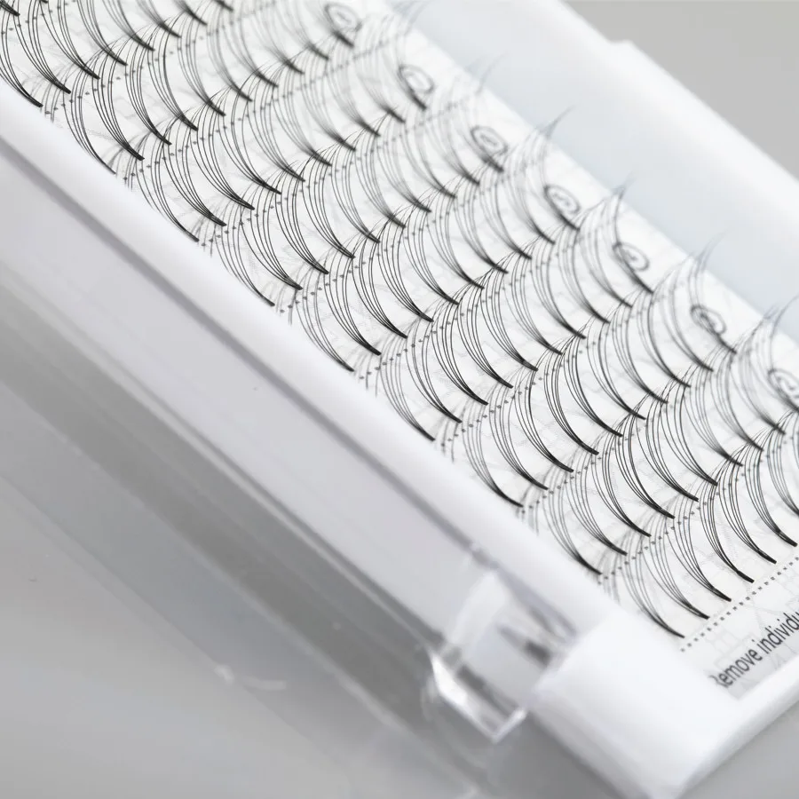 

3D 5D Russian Premade Volume Fans Eyelashes Extension 12 Rows Heat Bonded Eyelashes 0.07 0.1 Thickness False Eyelashes Makeup