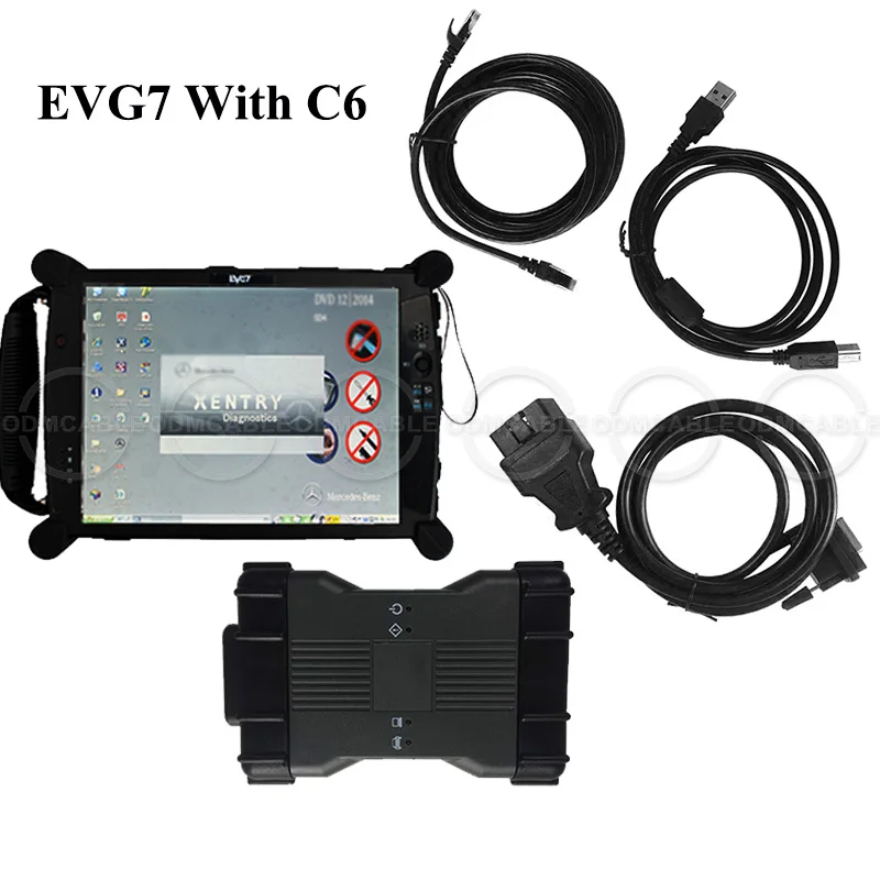 Автомобильный диагностический сканер C6 с ноутбуком evg7 MB star xentider программное