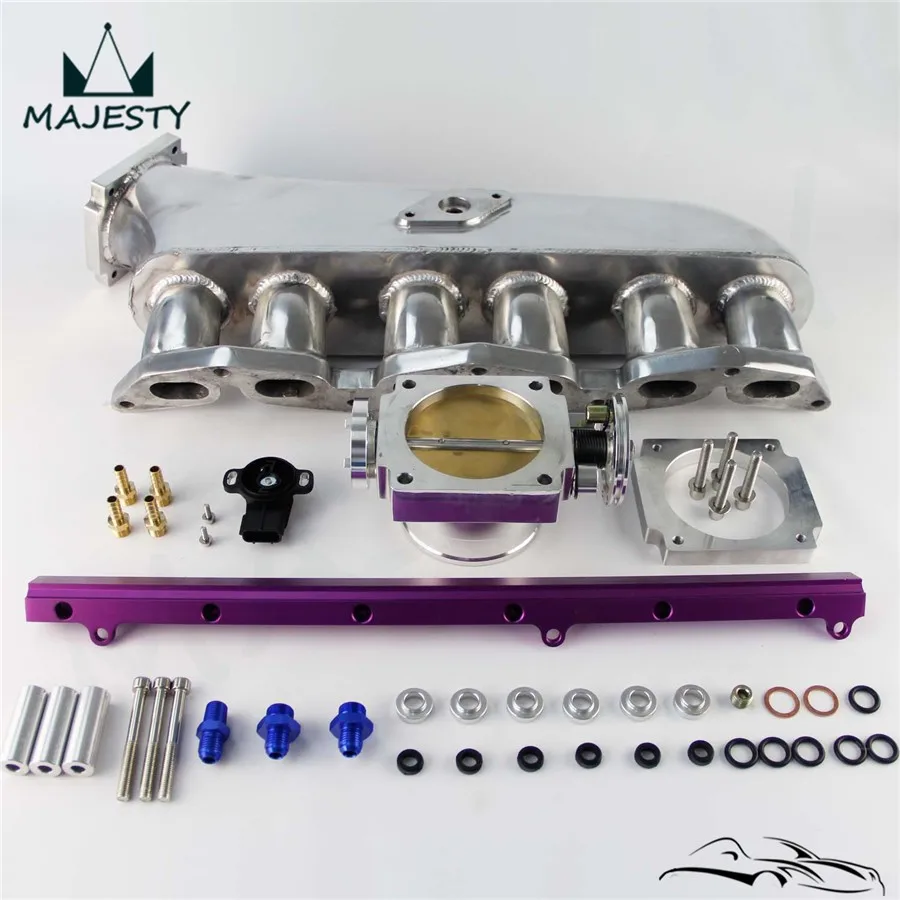 

Intake Manifold + Fuel Rail + 90mm Throttle Body W/ TPS For Toyota 1JZ-GTE