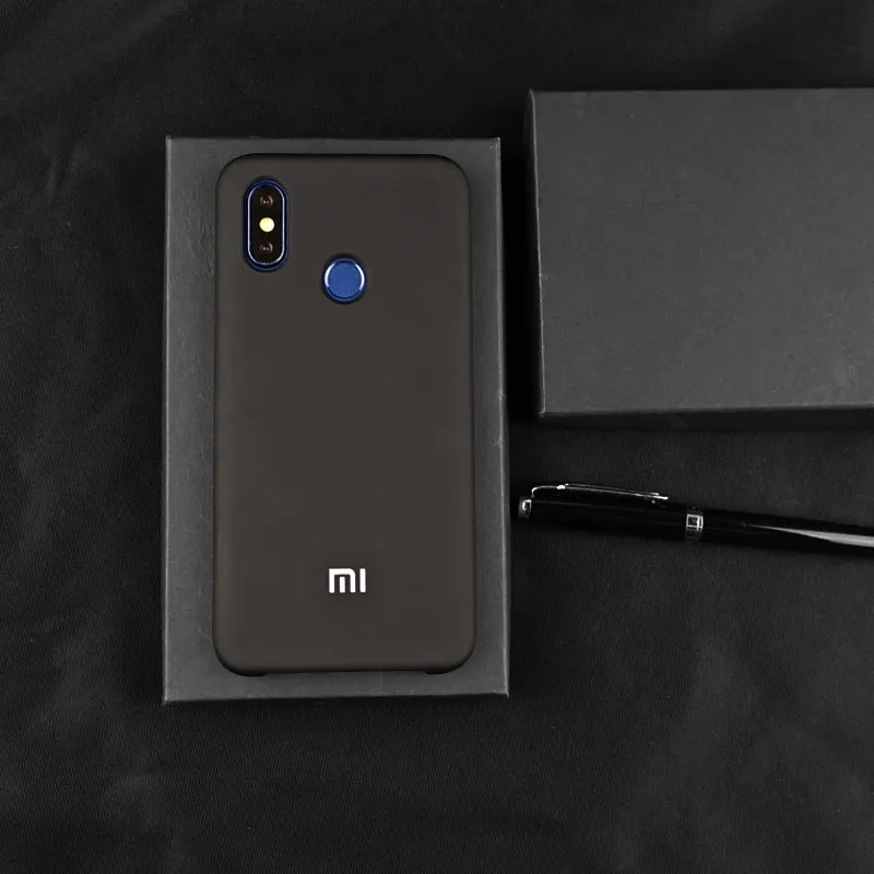 Чехол xiaomi mi 8, жидкий силиконовый защитный чехол, 6 ГБ/8 ГБ ОЗУ, Версия Телефона, оболочка для xiaomi mi 8 Pro funda mi 8 explorer edition - Цвет: Silicon Black