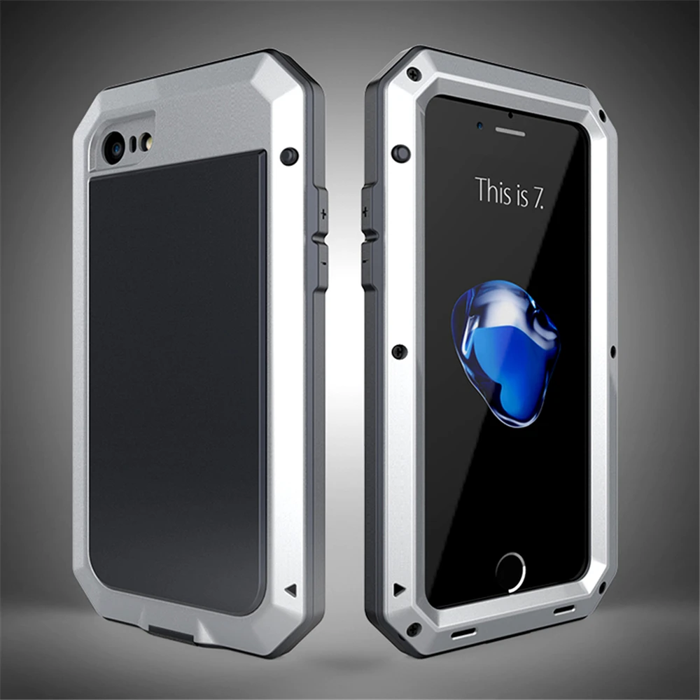 Противоударный Камуфляжный металлический чехол для iPhone Xs Max Xr X 8 6 6S 7 Plus, алюминиевый силиконовый чехол