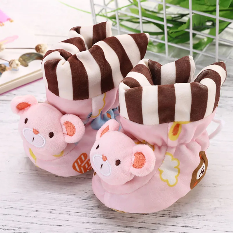 Newborn Baby Boots Cartoon Animals Anti-fall Cotton Thick Warm Winter  Infant Bootie Shoes  YJS Dropship