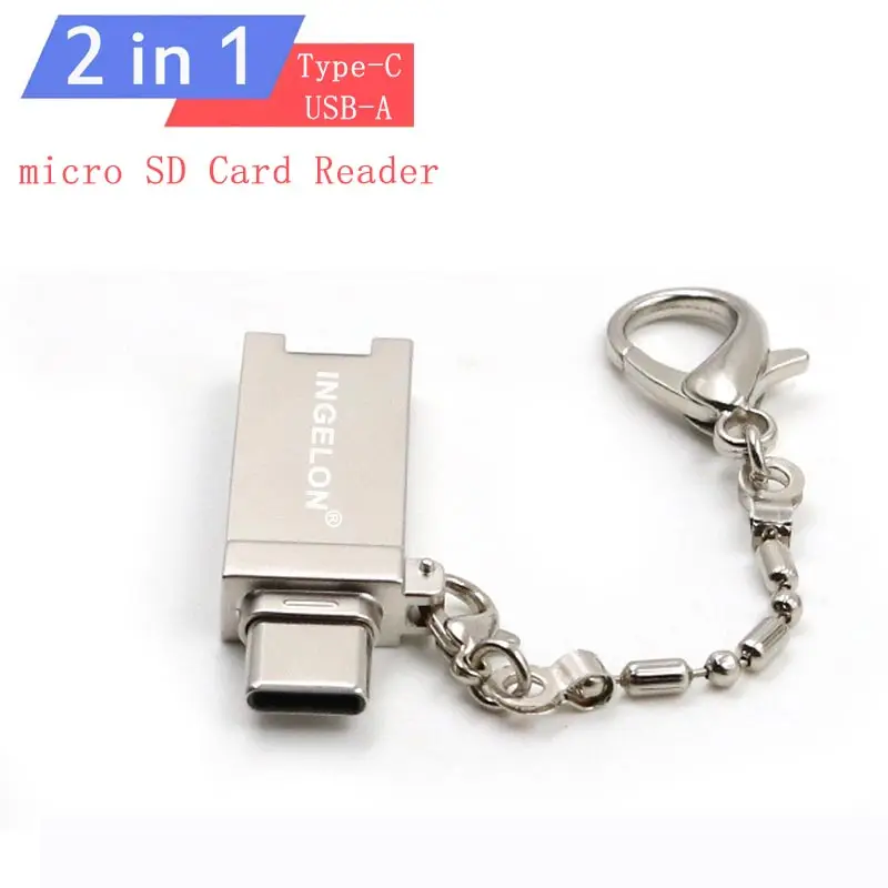 

Ingelon microSD Card reader for Galaxy note7 Huawei P9P10 mate9 USB C tipe Computer reader for macbook por Adapter TF Cardreader