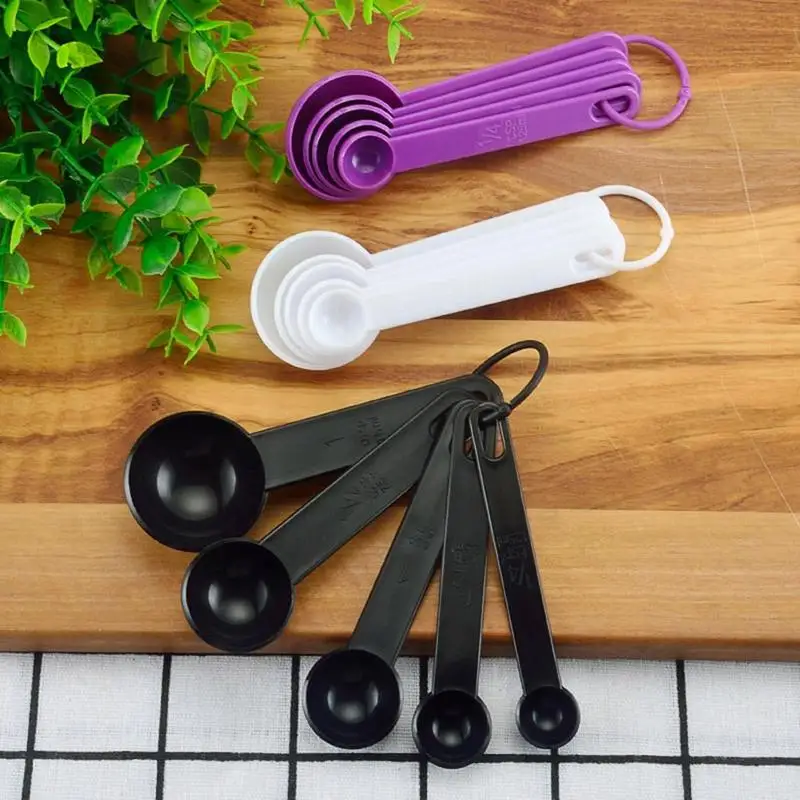 

5pcs/Set Small Plastic Measuring Spoon 1.25-15ml Size Measuring Spoons kichen tool for cooking Accessories
