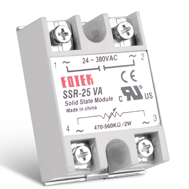 SSR 25VA 24-380VAC 25A однофазный регулятор напряжения Регулируемый стабилизатор питания изолированный твердотельный реле сопротивления