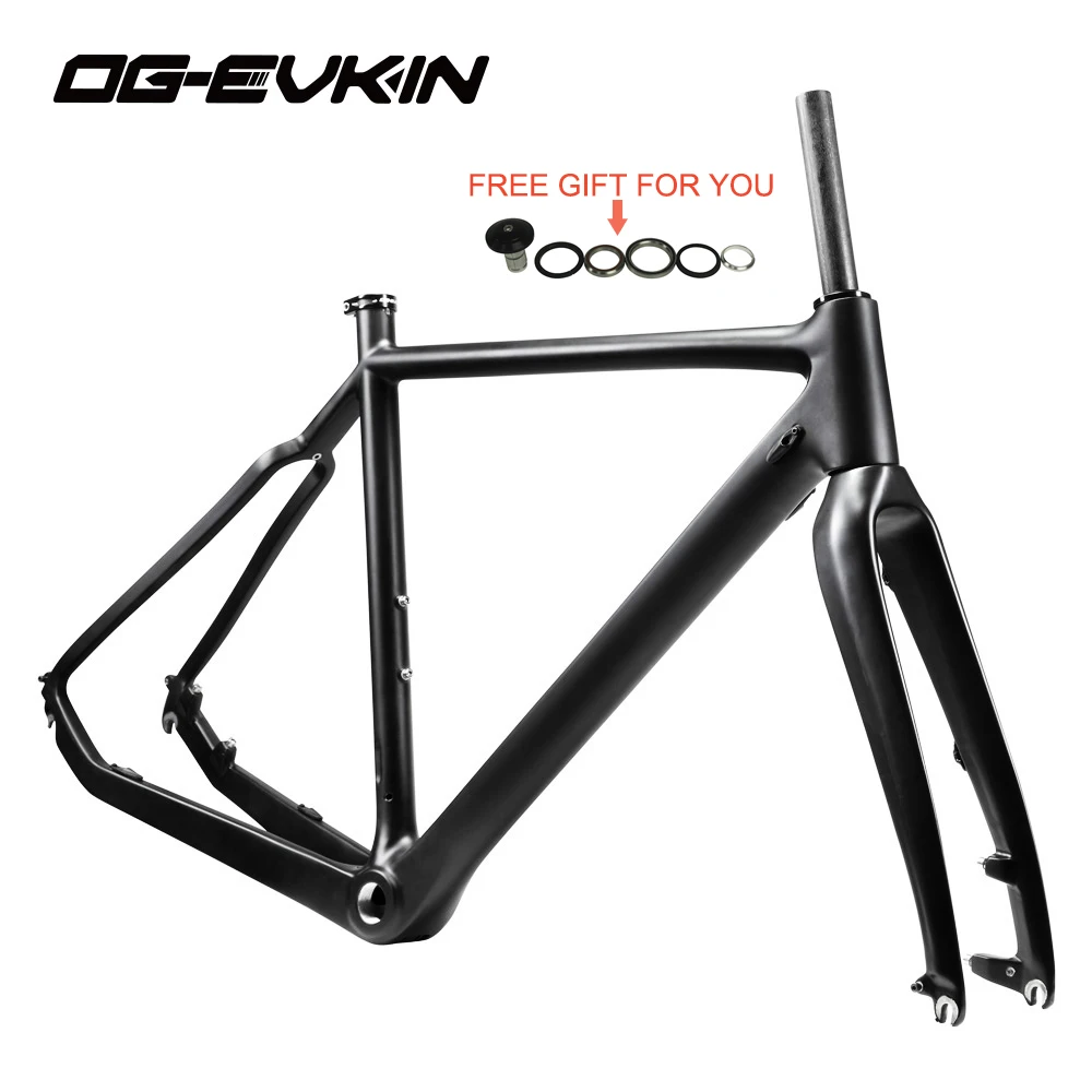 OG-EVKIN Toray Carbon Bicycle Cyclocross Frame Brand New Full Carbon Cyclo Cross Racing Bike Frame And Fork with Clamp for Sale